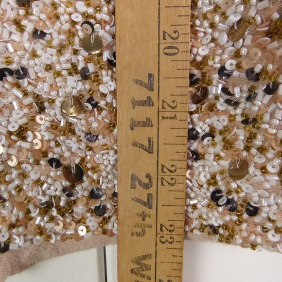 Anthropologie Cardigan Womens SZ M Paillette Embelished Sequined Boho Party - Picture 10 of 13